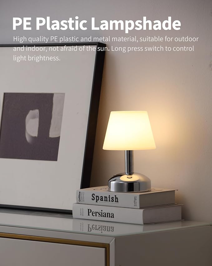 KDG Modern Cordless Small Table Lamps, Outdoor Portable Shower Waterproof LED - Image 7