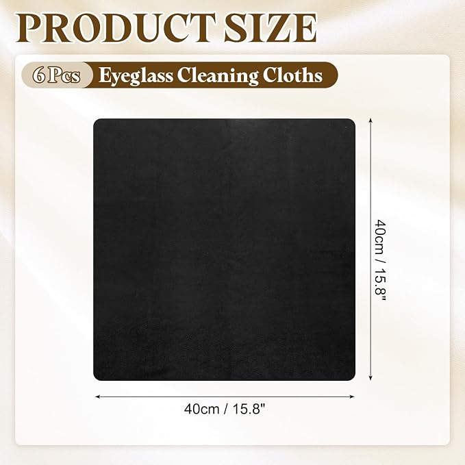 PATIKIL 6Pcs Soft Eyeglass Cloths, 15.8 x 15.8 Electronics Microfiber Cleaning - Image 2