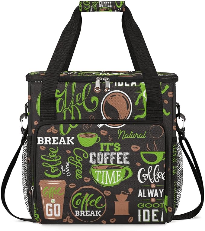 Green Coffee Cafe Maker Carrying Bag Travel Case Compatible by FengQuGou