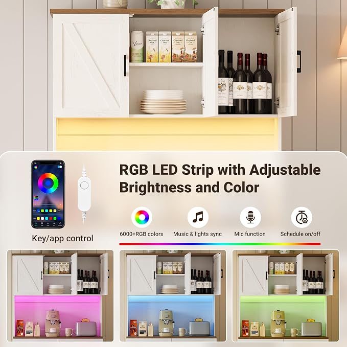 ELYKEN 71" Kitchen Pantry Cabinet - Image 4