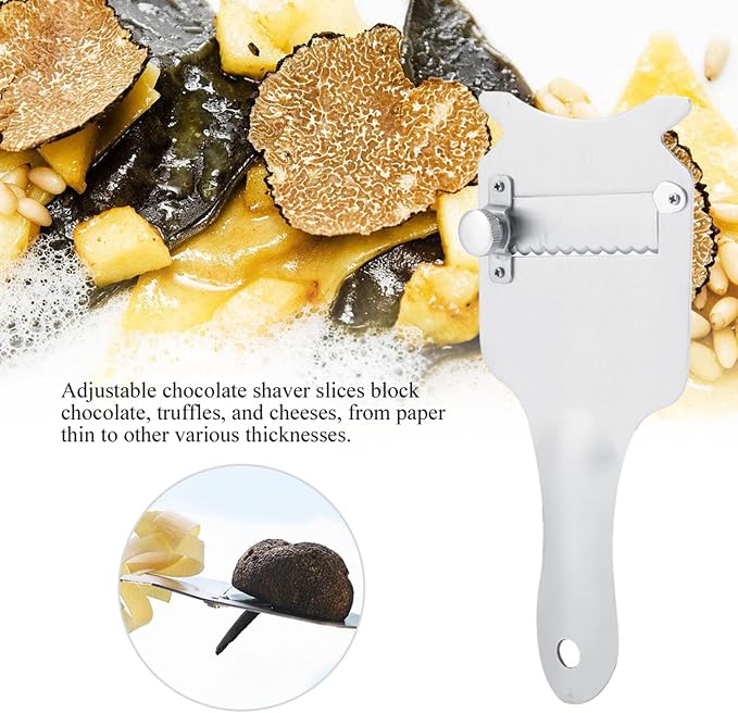 Haofy Stainless Steel Truffle Cheese Slicer Adjustable Blade Chocolate Shaver - Image 5