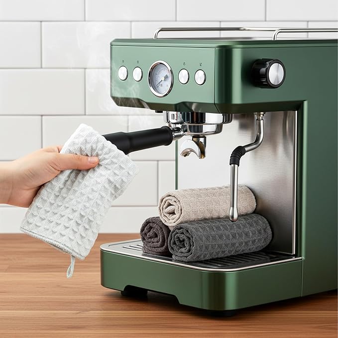 4 Pack Barista Towels, Waffle Weave Coffee Towel Cleaning Cloths - Image 6