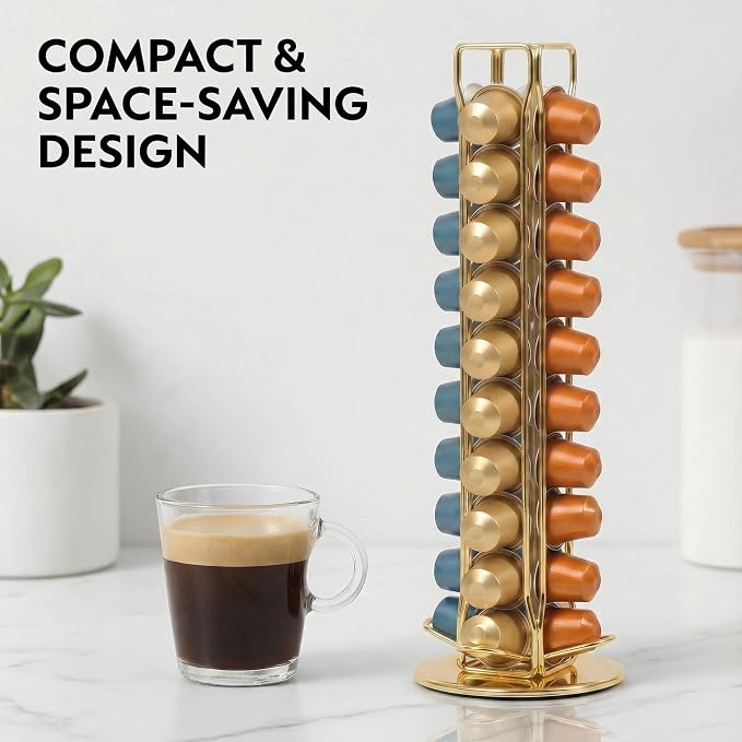 Coffee Pod Holder for Nespresso OriginalLine, Rotating Coffee Capsule Storage - Image 6