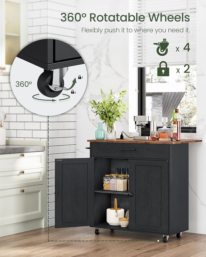 CHOEZON Kitchen Island, Kitchen Island Cart - Image 9