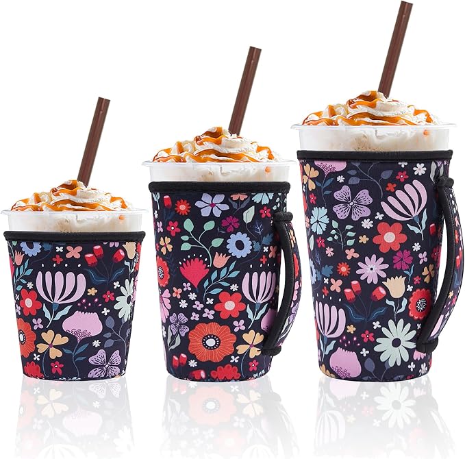 Reusable Coffee Sleeve, Neoprene Sleeve, Fits 16-32oz Hot/Cold Cup | iced by LLTDMEST