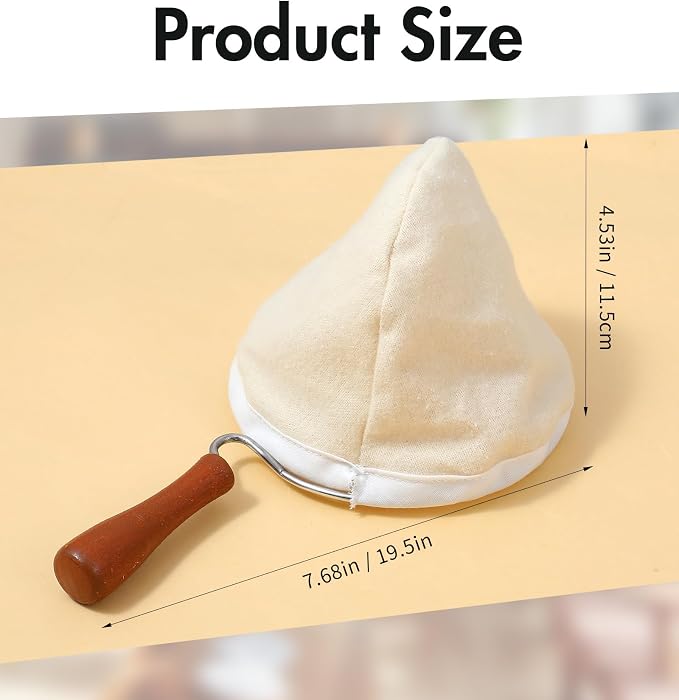 Coffee Cloth Strainer, Coffee Sock Filter Reusable Washable Flannel Strainer - Image 2