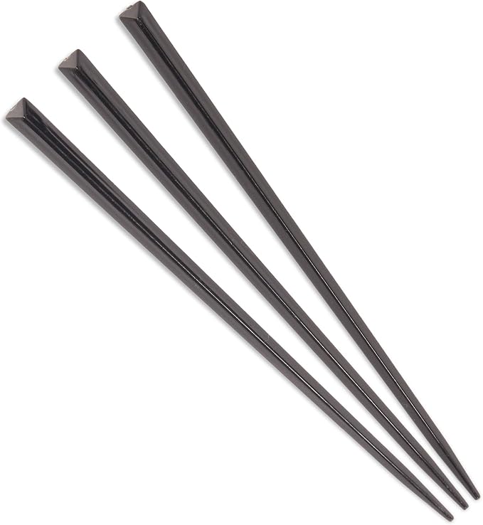 BambooMN - Triangular Appetizer Food and Drink Prism Picks - 3.5" - Black - 10 by BambooMN