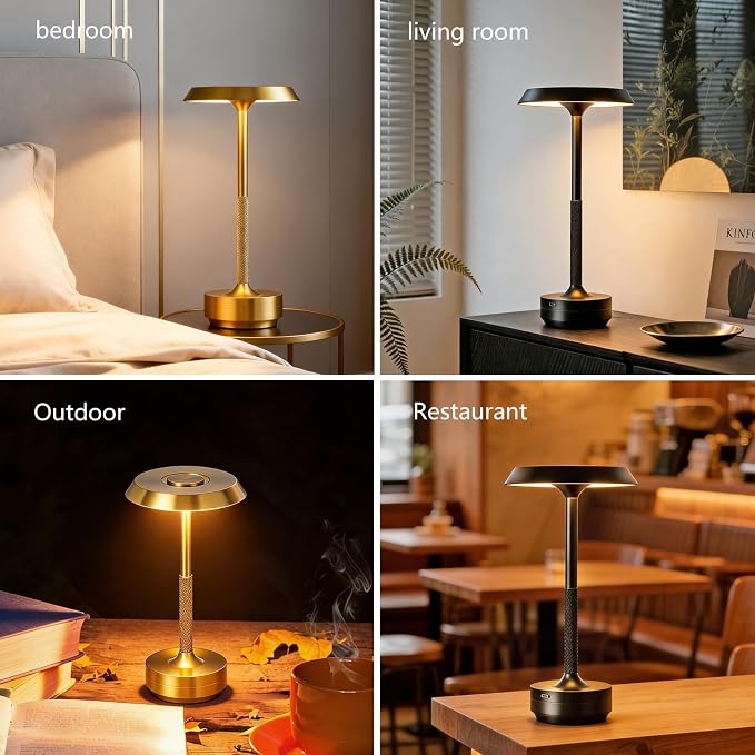 1 Pack Cordless Table Lamp, Portable LED Desk Lamps, 5000mAh Battery Operated - Image 6