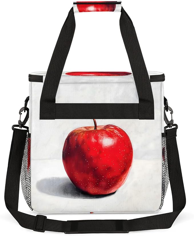 Fruit Red Apples Coffee Maker Carring Bag, Large Insulated Storage Organizer - Image 5