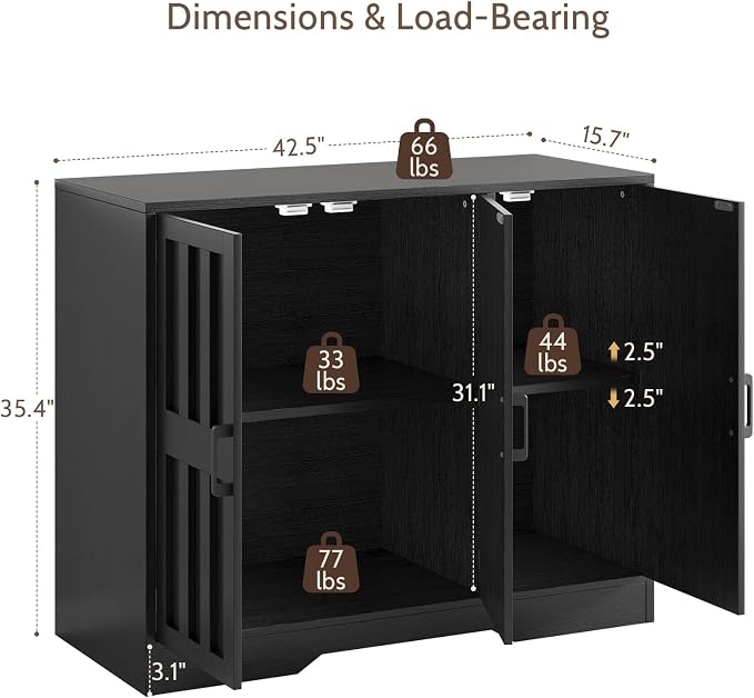 Modern Farmhouse Buffet Cabinet - Image 2