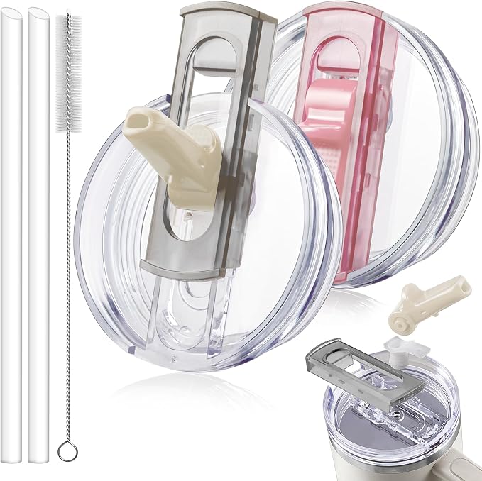 2 Pack Detachable Flip Straw Lid Replacement by ANTAND