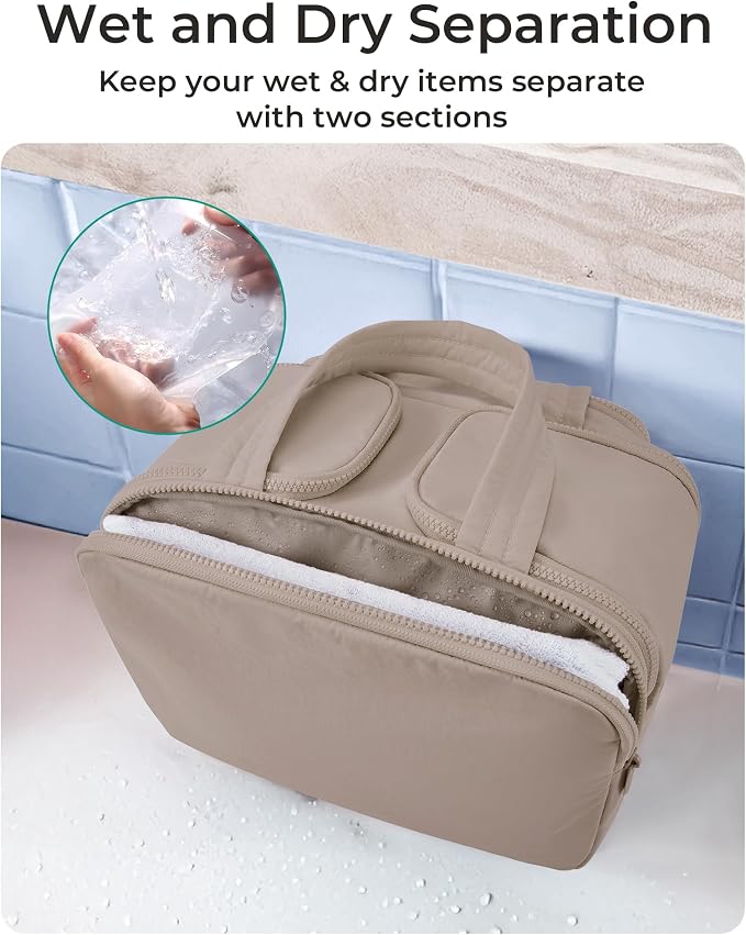 BAGSMART Travel Toiletry Bag, Crush Toiletry Bag - Image 5