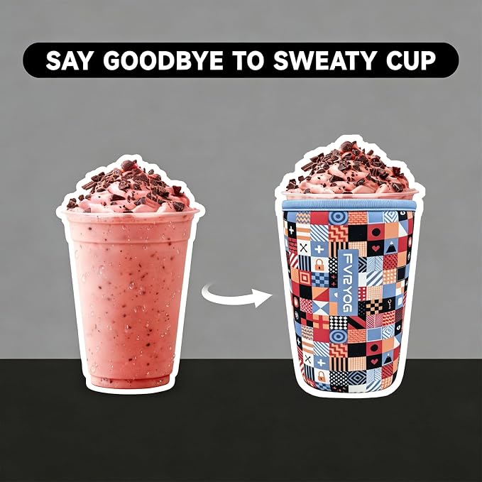Reusable Insulated Neoprene Iced Coffee Sleeves - Image 2