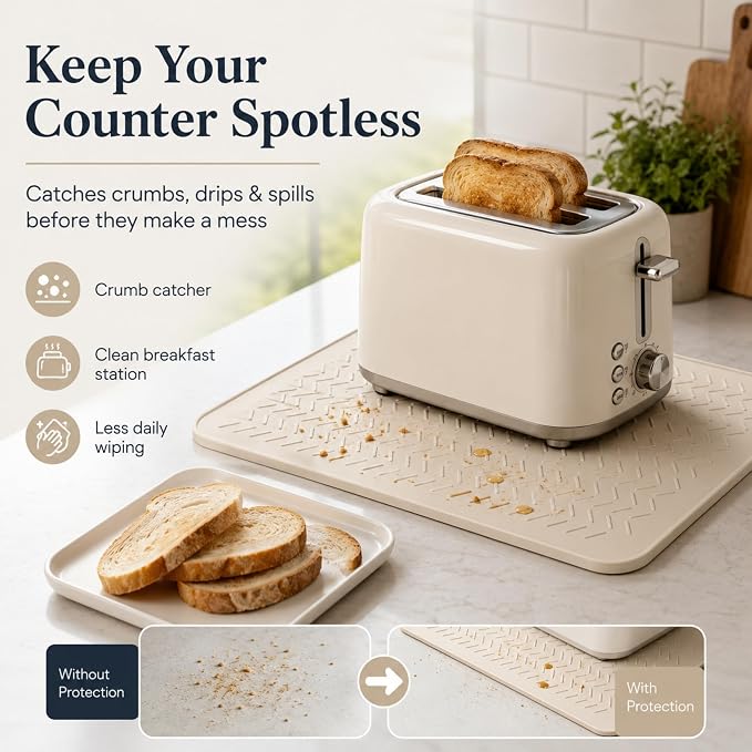 Toaster Tray for Under Toaster, 12x16 Silicone Mat - Image 3