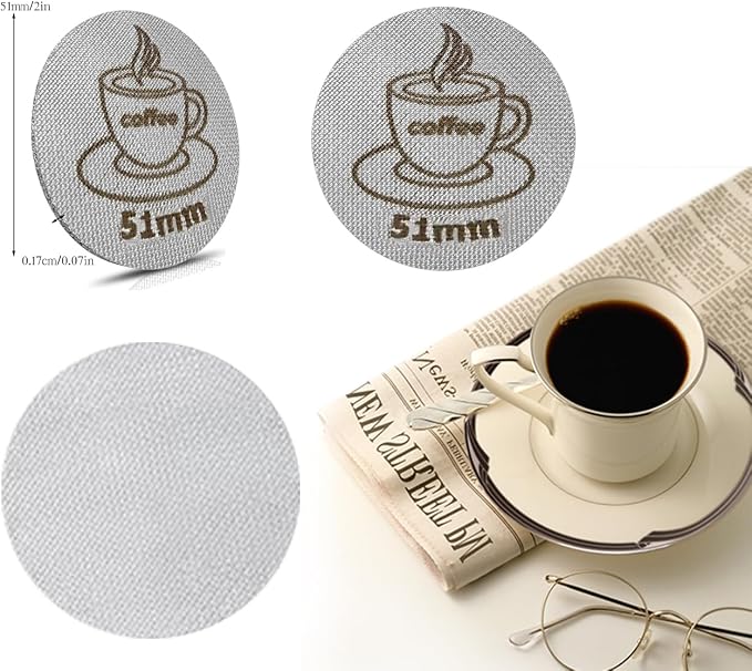 Espresso Puck Screen for 51mm Portafilter Basket, 1.7mm Thickness Made - Image 5