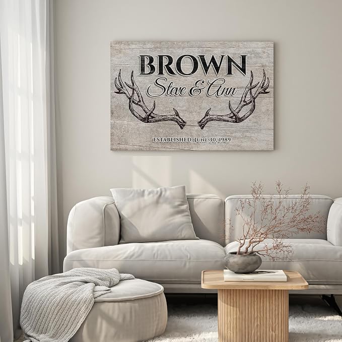 IPIC - Custom Farmhouse Family Sign, Personalized Rustic Sign - Image 3