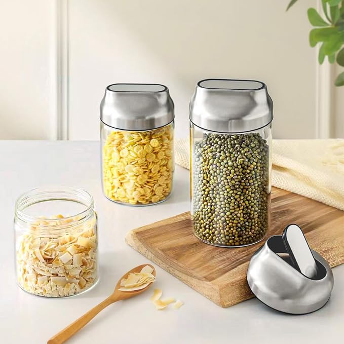 Aelga 34oz Glass Food Jars Canisters - Image 7