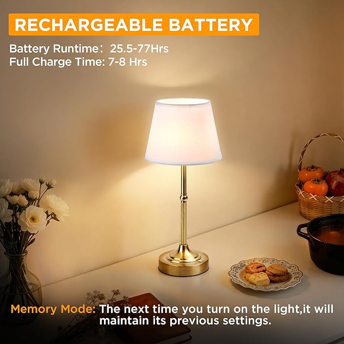 LUTEC Cordless Table Lamp, Battery Operated Lamp - Image 6