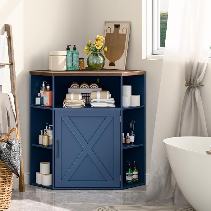 Vabches Corner Cabinet, Corner Storage Shelf - Image 8