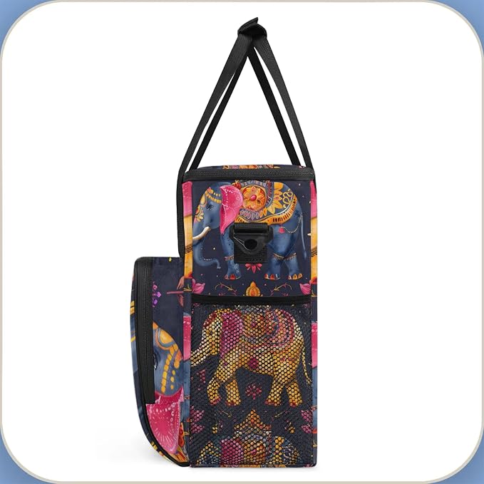 Elephant Ethnic Style Bohemian Coffee Maker Carring Bag, Large Insulated - Image 4