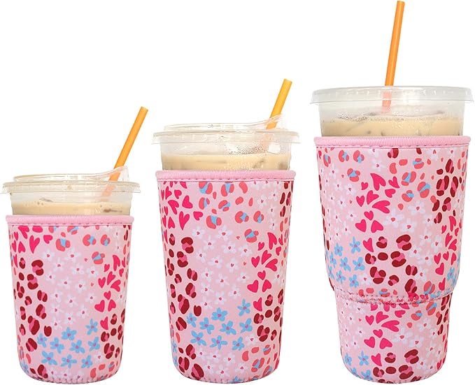 3 Pack Reusable Iced Coffee Sleeves by Xumbtvs