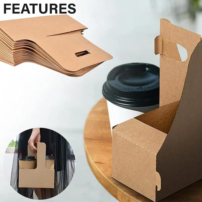 20 Pack Kraft Drink Carrier - Image 7