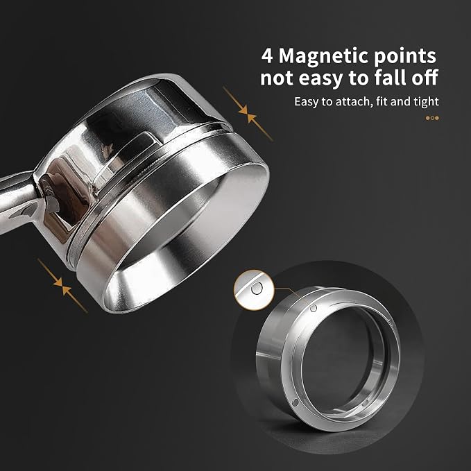 51-58Espresso Dosing Funnel and Puck Screen Set, Aluminum Portafilter Funnel - Image 4