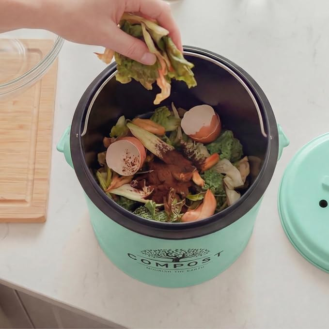 Perfnique Kitchen Compost Bin, 1.3 Gallon Countertop Compost Bin - Image 9