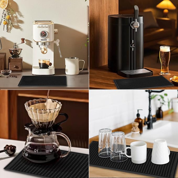 BARsics 12"x6" PVC Bar Service Mat, Non-Slip Petite Cocktail and Coffee Service - Image 6