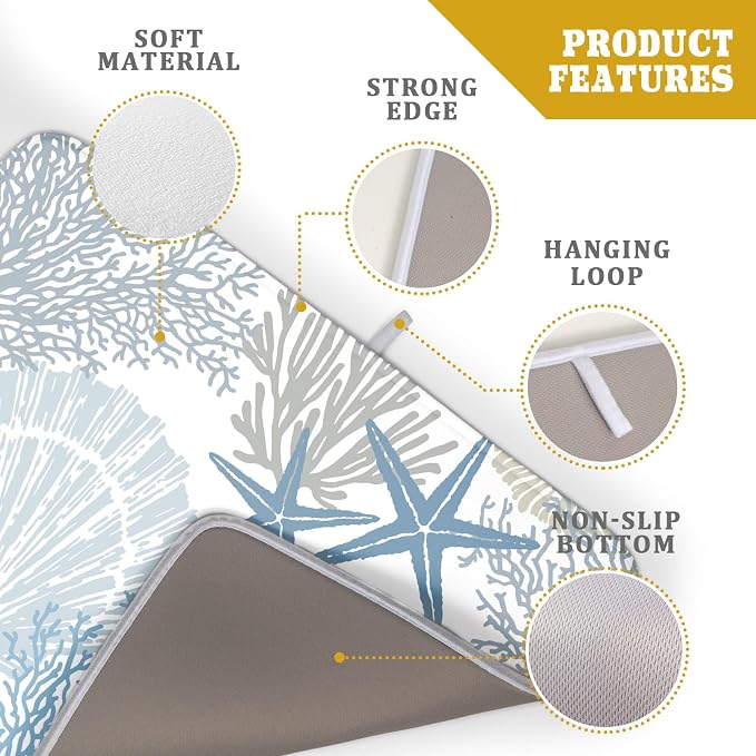 Nautical Coastal Dish Drying Mat - Image 4