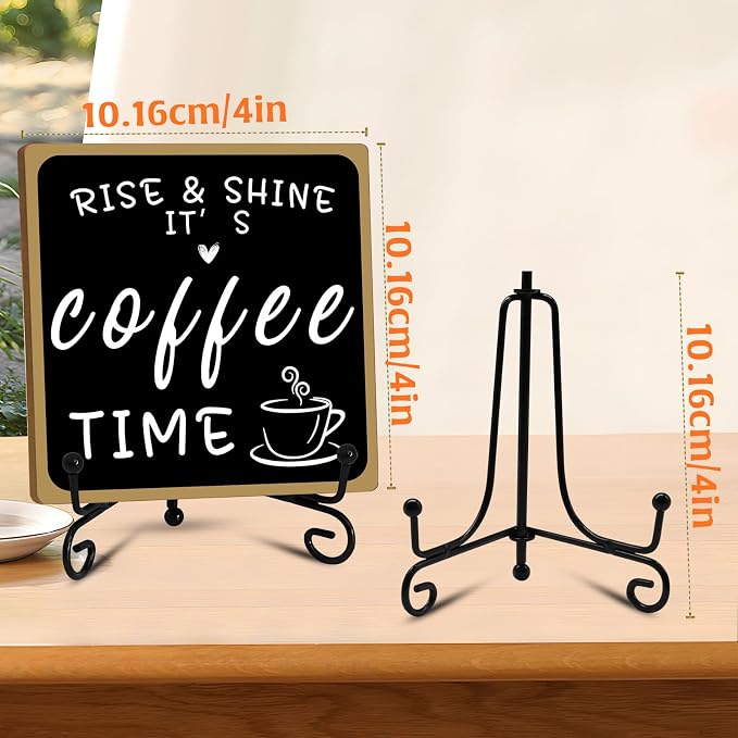Wooden Coffee Bar Sign Coffee Bar Decor, Coffee Bar Decorations Black and White - Image 6
