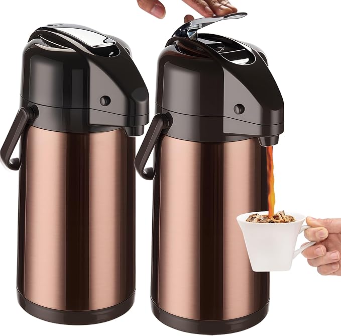 Upgraded Airpot Coffee Carafe - 84oz/2.5L Coffee Carafe by Ratrabas