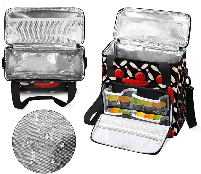 Bowling Ball Coffee Maker Travel Bag, Bowling Ball Large Carrying Storage Case - Image 3