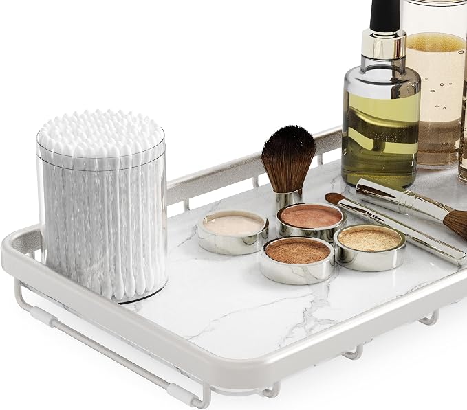 Counter Organizer for Bathroom, Kitchen or Coffee Bar, Metal Shelf by AquaChase