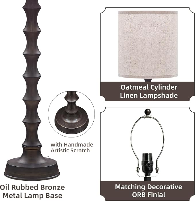 EUO 30.5" Rustic Buffet Table Lamps - Image 3