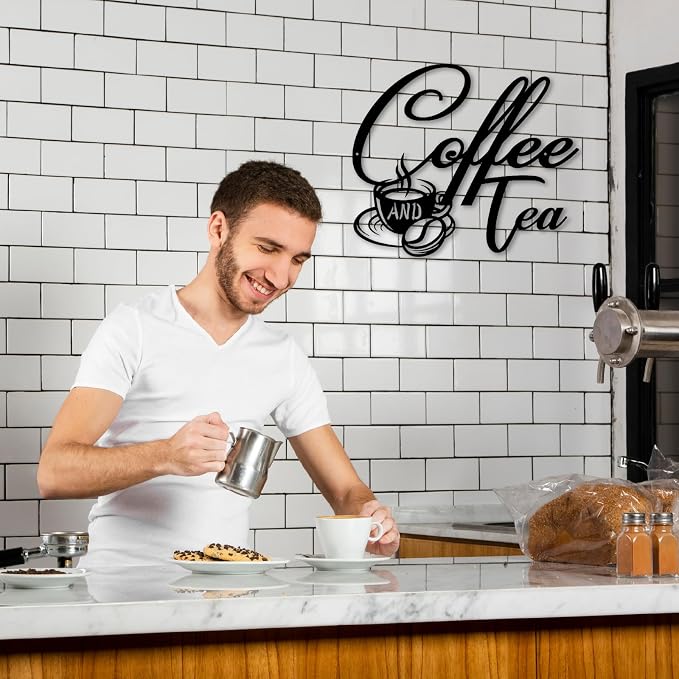 Coffee and Tea Metal Sign | Bar Hanging Signs - Image 5