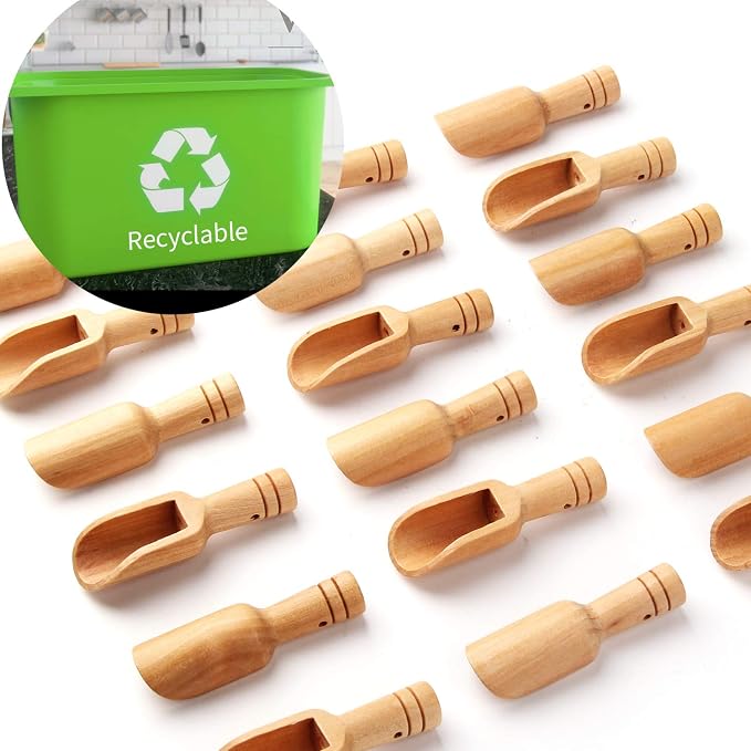 Small Wooden Scoops, Little Wooden Spoons - Image 5