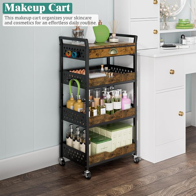 Giwil 4-Tier Rolling Storage Cart - Image 3