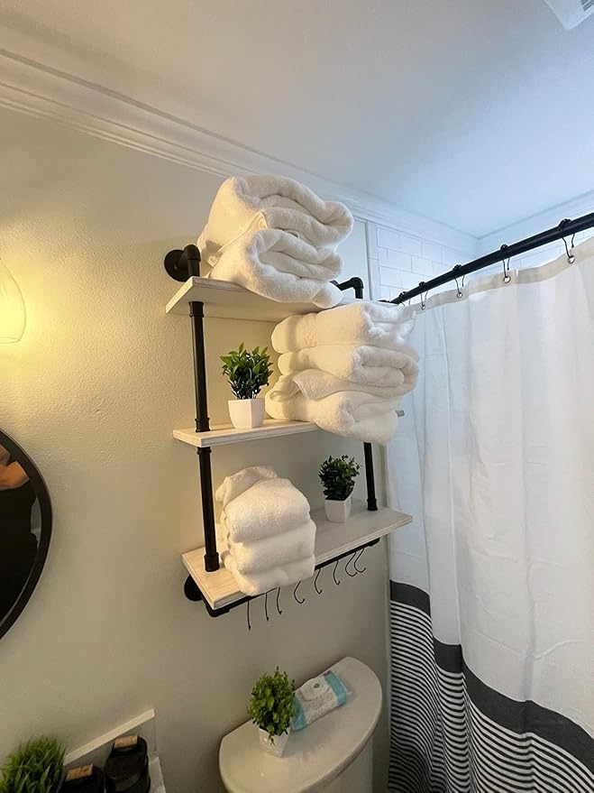 ROGMARS Industrial Pipe Shelving Bathroom Shelves - Image 6