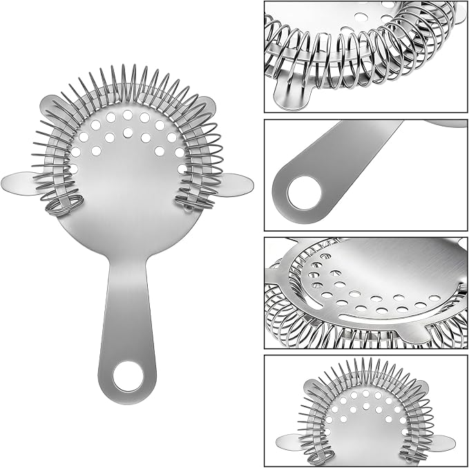 Kirecoo 2PCS Stainless Steel Cocktail Strainer, Bar Drink Strainer - Image 4