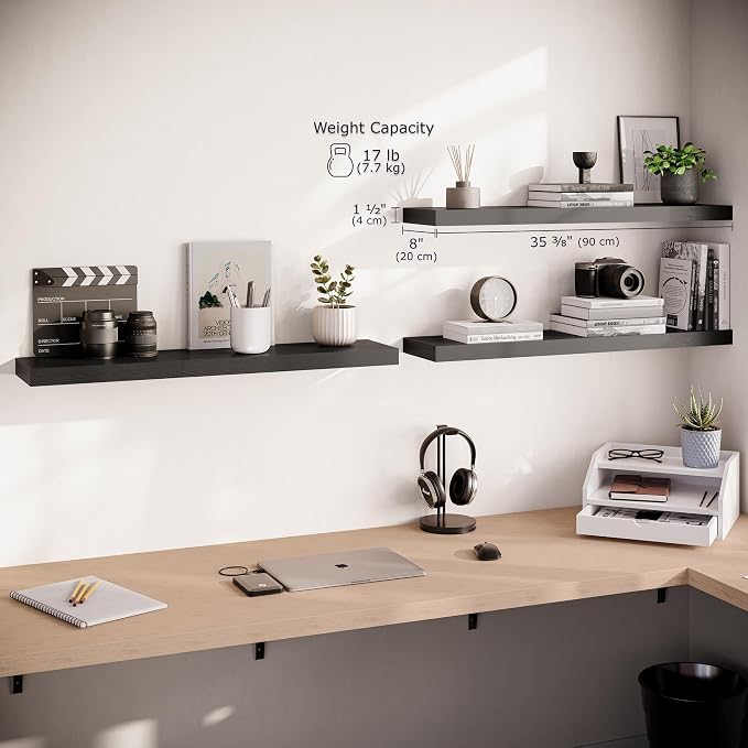 Ballucci Floating Shelves, Wood Floating Shelves - Image 2