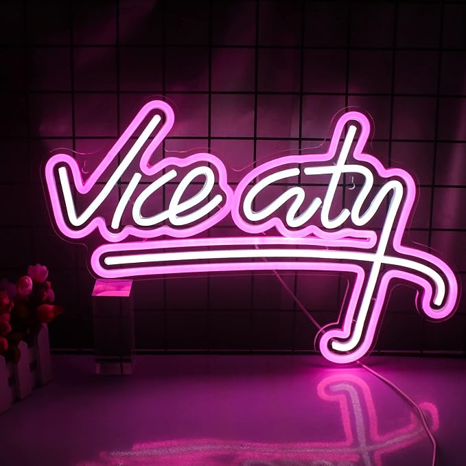 Vice City Neon Sign Pink Led Sign - Image 9