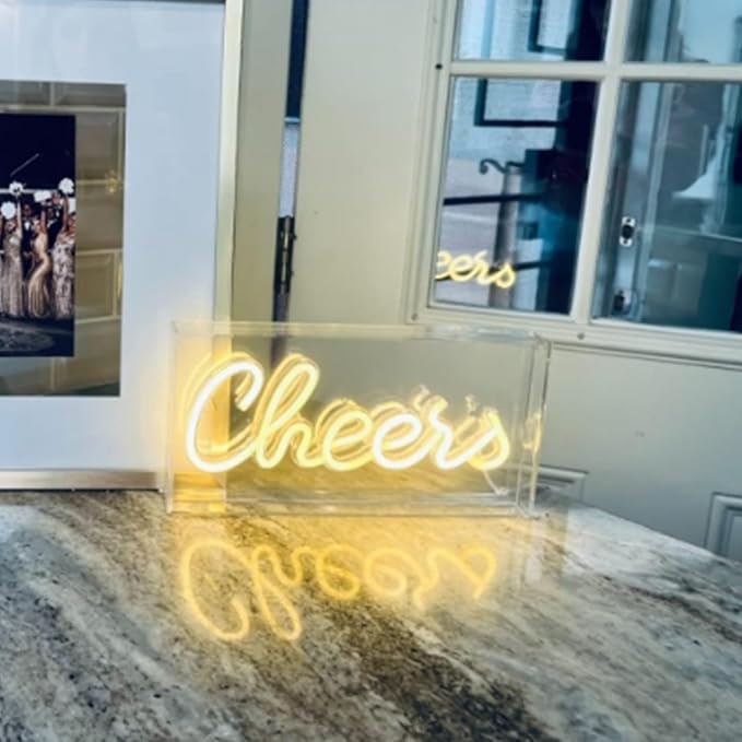 Cheers Neon Sign, LED 3D Art Light Box Cheers Neon Sign - Image 5