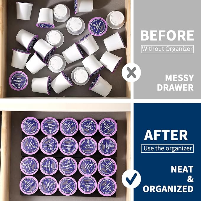 Berglander Coffee Pod Holder Drawer 20 K Cup, Coffee Capsule Organizer - Image 4
