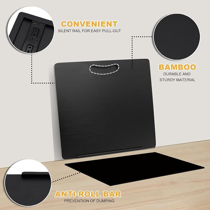 MinBoo Bamboo Appliance Slider, Sliding Tray - Image 9