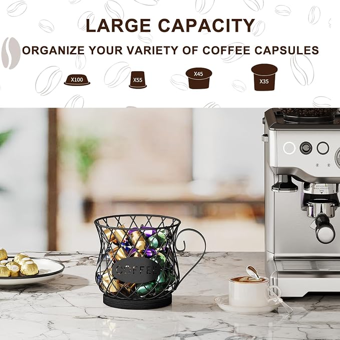 YINMIT K Cup Holder Organizer, Sturdy Coffee Pod Holder Organizer, 35 Kcup - Image 4