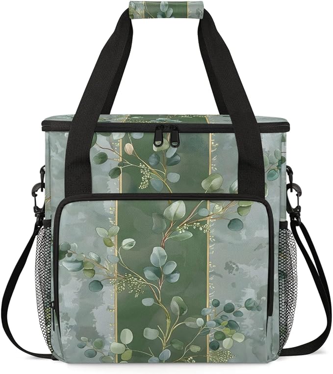 Eucalyptus Leaves Green Leaves Coffee Maker Carring Bag, Large Insulated by Home
