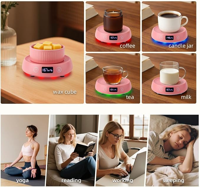 Mug Warmer for Desk with Auto Shut Off, Electric Coffee Cup Candle Wax Melter - Image 7