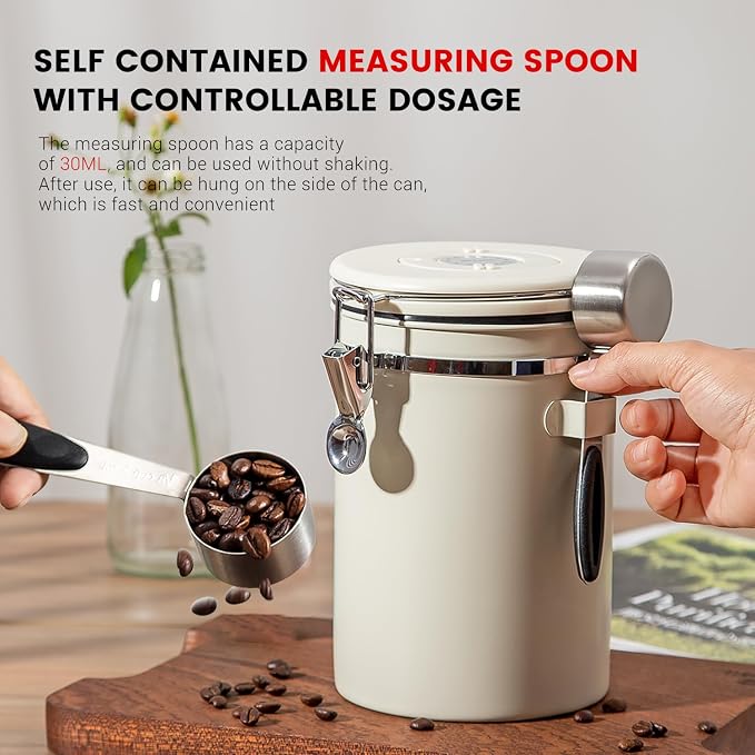 Airtight Coffee Container with Date Tracker & Spoon - Image 8