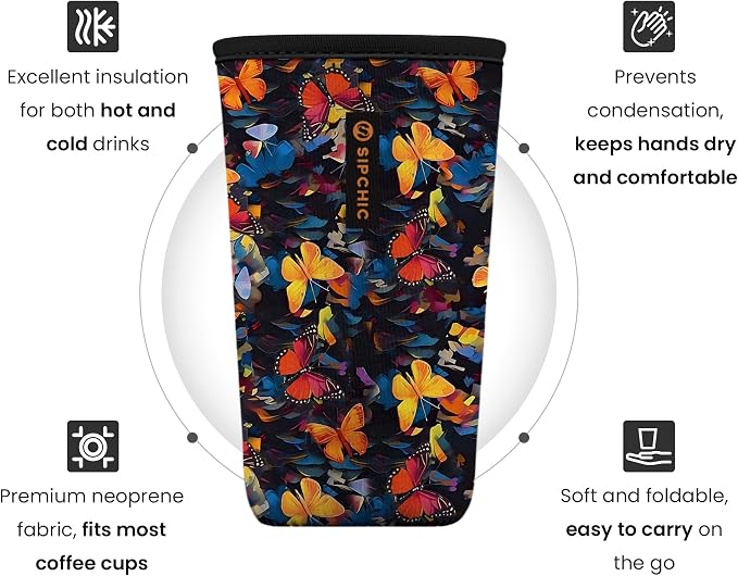 Iced Coffee Sleeve – Neoprene Reusable Cup Sleeves - Image 2